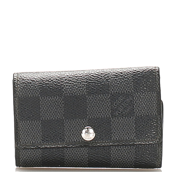 ルイ ヴィトン ダミエ グラフィット ミュルティクレ6 N62662 グレー ブラック PVC レザー キーケース メンズ LOUIS VUITTON 中古