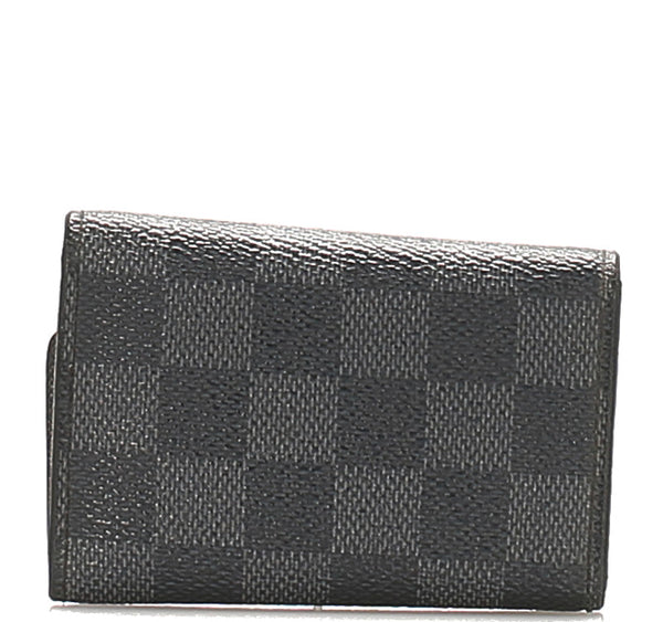 ルイ ヴィトン ダミエ グラフィット ミュルティクレ6 N62662 グレー ブラック PVC レザー キーケース メンズ LOUIS VUITTON 中古
