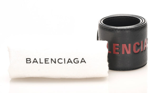 バレンシアガ 469170 ブラック レザー ブレスレット メンズ BALENCIAGA 中古