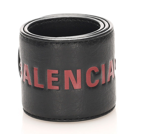 バレンシアガ 469170 ブラック レザー ブレスレット メンズ BALENCIAGA 中古
