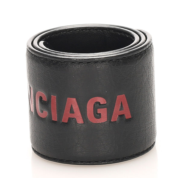 バレンシアガ 469170 ブラック レザー ブレスレット メンズ BALENCIAGA 中古