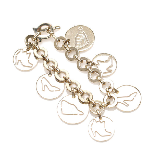 サルヴァトーレフェラガモ ゴールド メッキ ブレスレット レディース Salvatore Ferragamo 中古