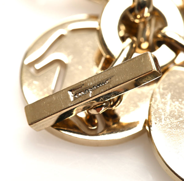 サルヴァトーレフェラガモ ゴールド メッキ ブレスレット レディース Salvatore Ferragamo 中古