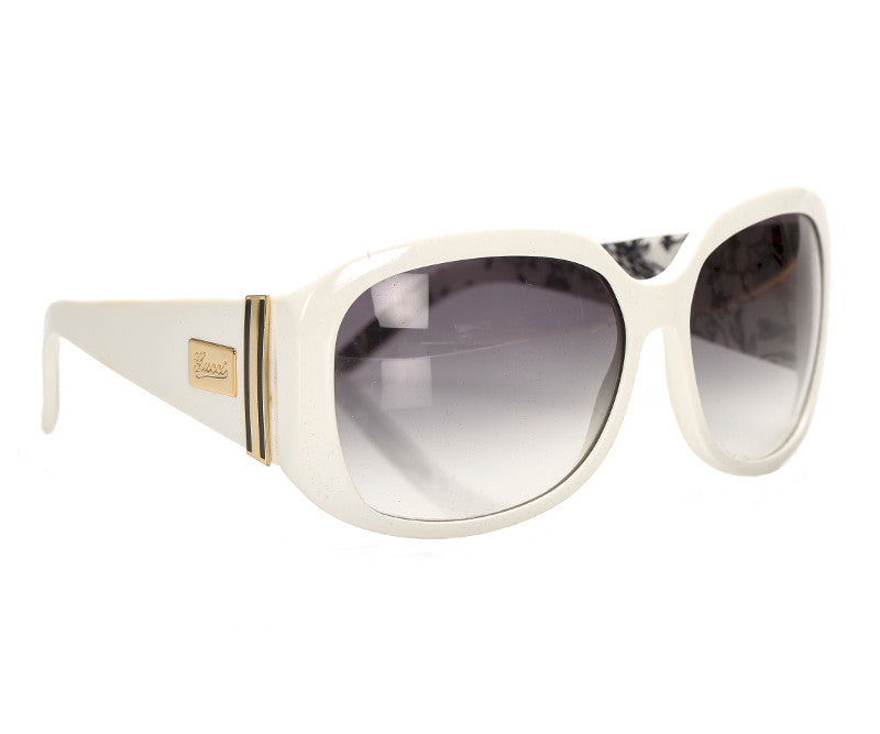 グッチ ホワイト プラスチック サングラス レディース GUCCI 中古
