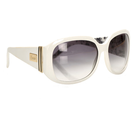 グッチ ホワイト プラスチック サングラス レディース GUCCI 中古
