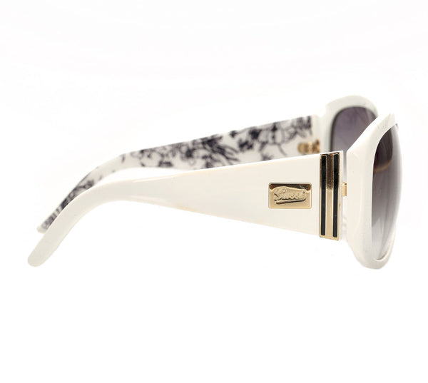 グッチ ホワイト プラスチック サングラス レディース GUCCI 中古