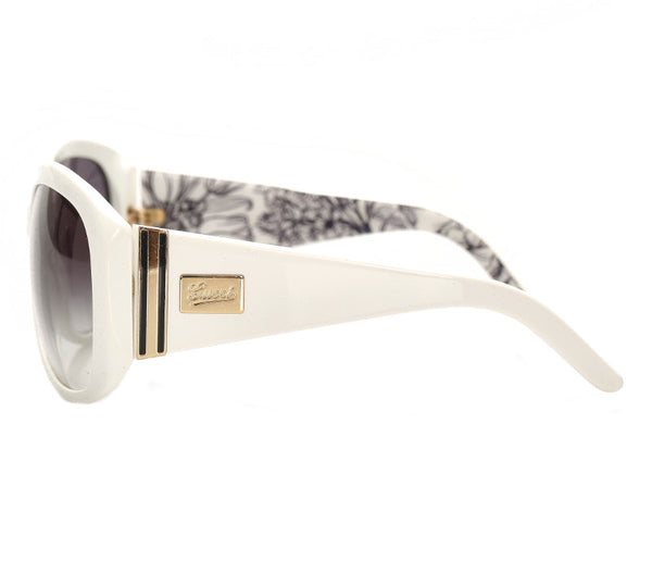 グッチ ホワイト プラスチック サングラス レディース GUCCI 中古