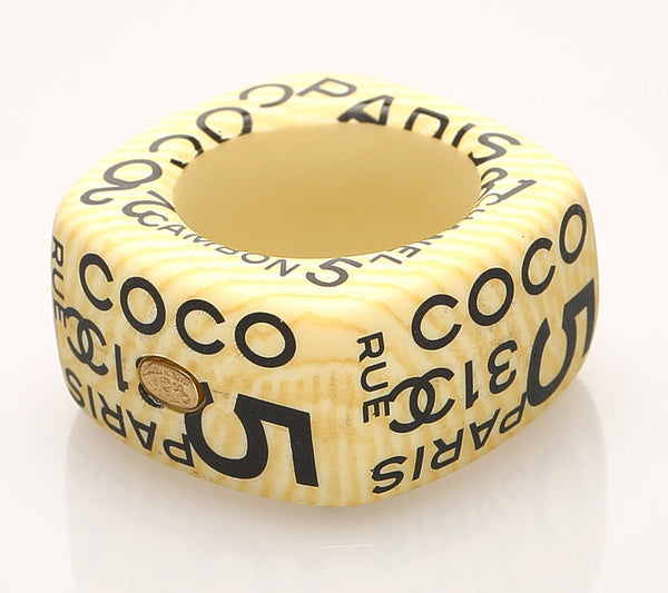 シャネル イエロー プラスチック リング 指輪 レディース CHANEL 14号 中古