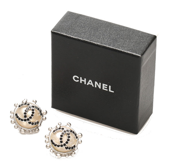 シャネル シルバー メタル ココマーク ピアス レディース CHANEL 中古
