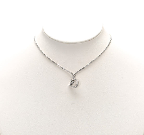 クリスチャンディオール シルバー メタル ネックレス レディース Christian Dior 中古