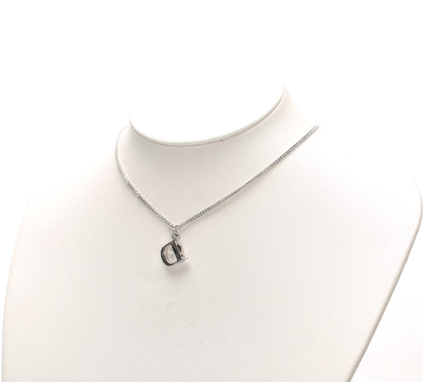 クリスチャンディオール シルバー メタル ネックレス レディース Christian Dior 中古