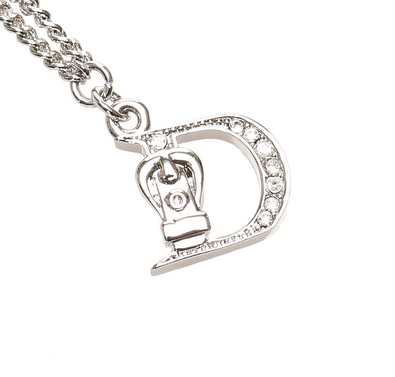 クリスチャンディオール シルバー メタル ネックレス レディース Christian Dior 中古