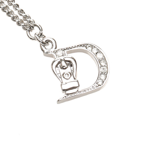 クリスチャンディオール シルバー メタル ネックレス レディース Christian Dior 中古