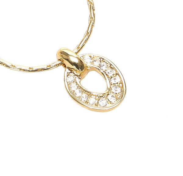 クリスチャンディオール ゴールド メッキ ネックレス レディース Christian Dior 中古