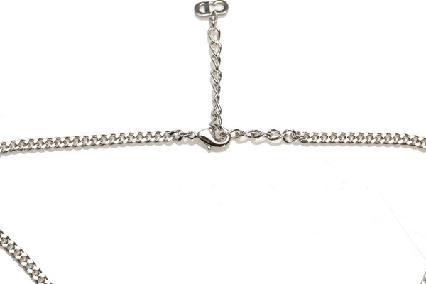 クリスチャンディオール シルバー メタル ネックレス レディース Christian Dior 中古