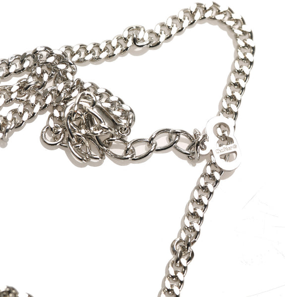 クリスチャンディオール シルバー メタル ネックレス レディース Christian Dior 中古