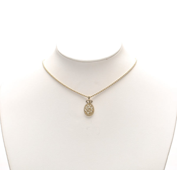 クリスチャンディオール ゴールド メッキ ネックレス レディース Christian Dior 中古