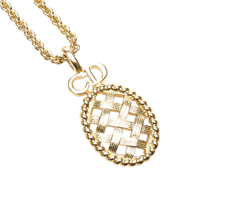 クリスチャンディオール ゴールド メッキ ネックレス レディース Christian Dior 中古