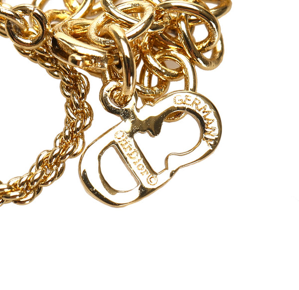 クリスチャンディオール ゴールド メッキ ネックレス レディース Christian Dior 中古