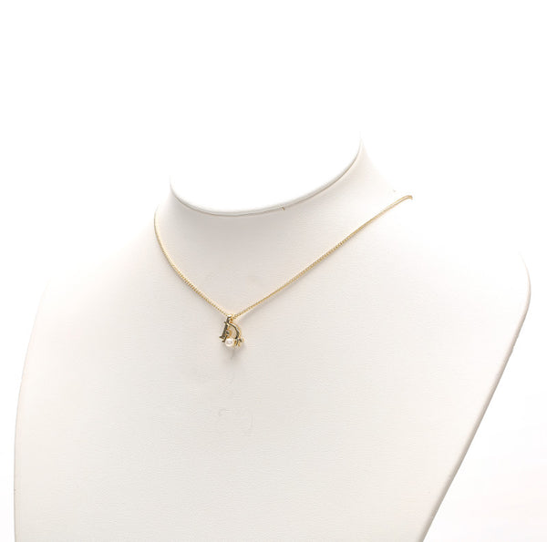 クリスチャンディオール ゴールド メッキ ネックレス レディース Christian Dior 中古