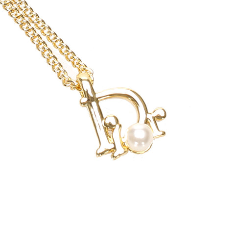 クリスチャンディオール ゴールド メッキ ネックレス レディース Christian Dior 中古