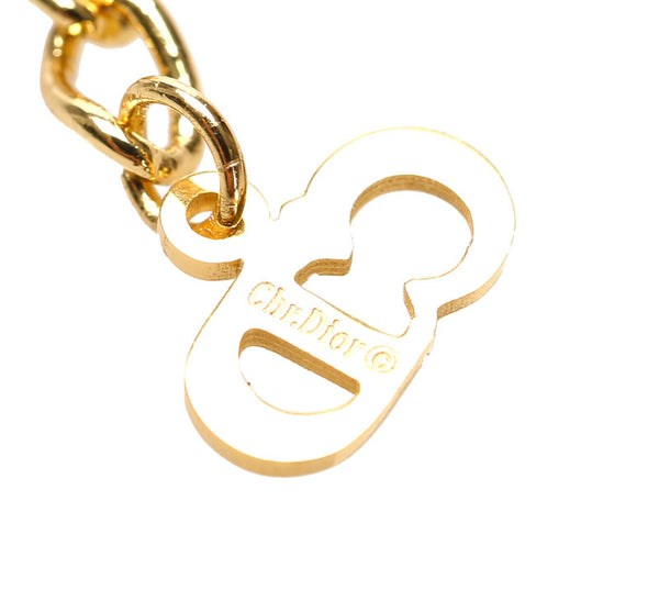クリスチャンディオール ゴールド メッキ ネックレス レディース Christian Dior 中古