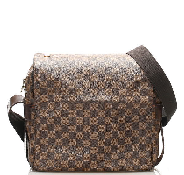 ルイ ヴィトン ダミエ ナヴィグリオ N45255 ブラウン PVC レザー 斜め掛け ショルダーバッグ ユニセックス LOUIS VUITTON 中古