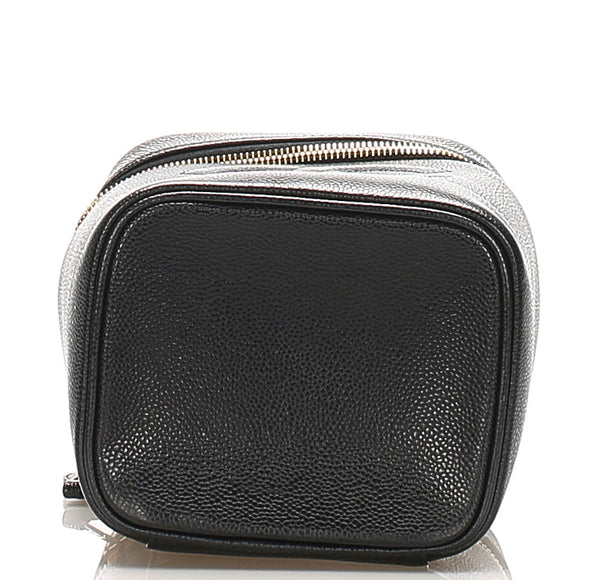 シャネル ココマーク ブラック キャビアスキン バニティバッグ レディース CHANEL 中古