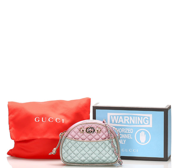 グッチ ホースビット 534951 534563 メタリックピンク メタリックグリーン レザー ショルダーバッグ レディース GUCCI 中古