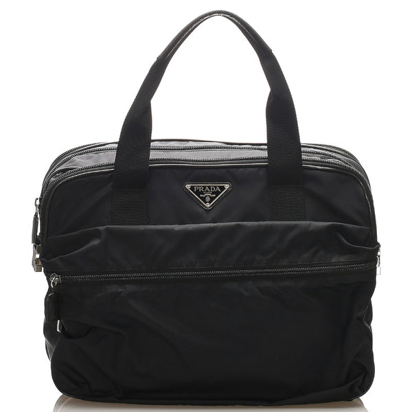 プラダ ブラック ナイロン レザー ビジネスバッグ メンズ PRADA 中古