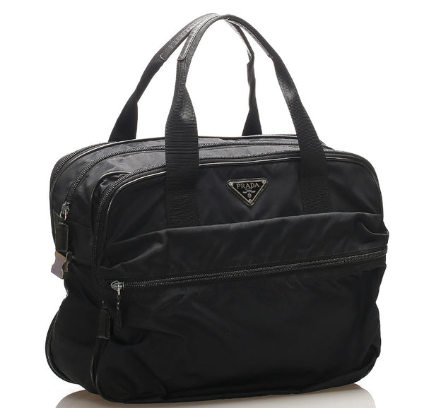 プラダ ブラック ナイロン レザー ビジネスバッグ メンズ PRADA 中古