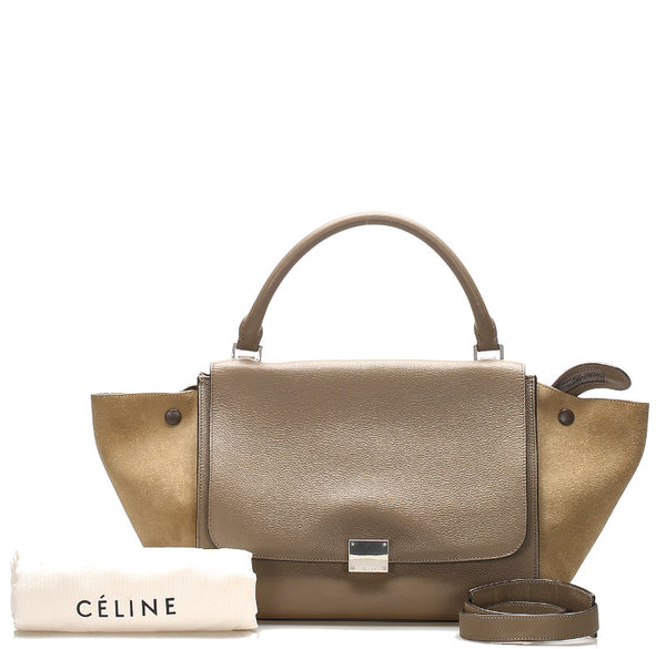 セリーヌ グレー レザー ハンドバッグ レディース CELINE 中古