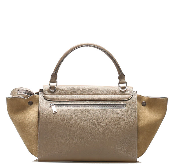セリーヌ グレー レザー ハンドバッグ レディース CELINE 中古