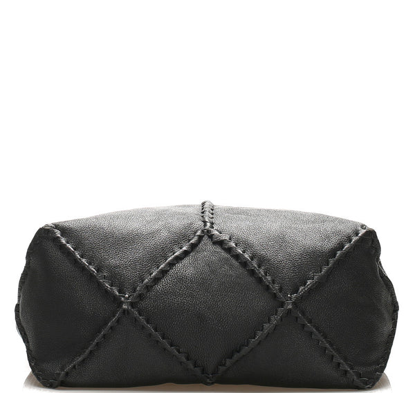 ボッテガヴェネタ ブラック レザー ショルダーバッグ ユニセックス BOTTEGAVENETA 中古
