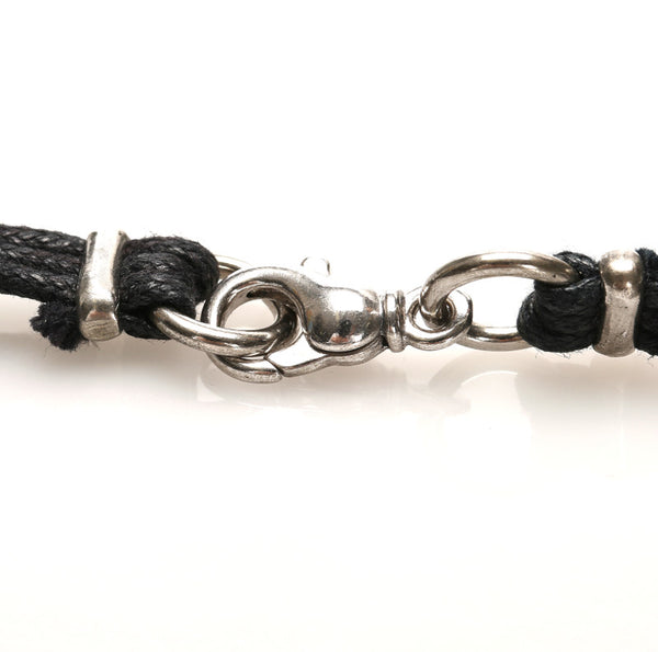 ドルチェアンドガッバーナ ブラック シルバー コットン メタル チョーカー ユニセックス DOLCE&GABBANA 【中古】