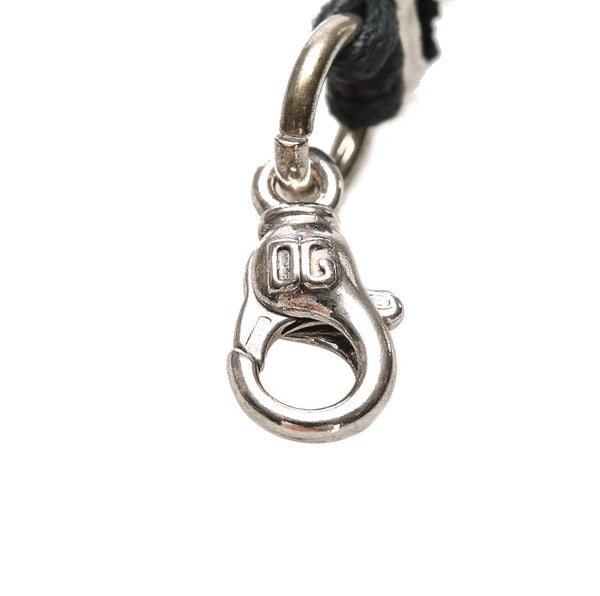 ドルチェアンドガッバーナ ブラック シルバー コットン メタル チョーカー ユニセックス DOLCE&GABBANA 【中古】