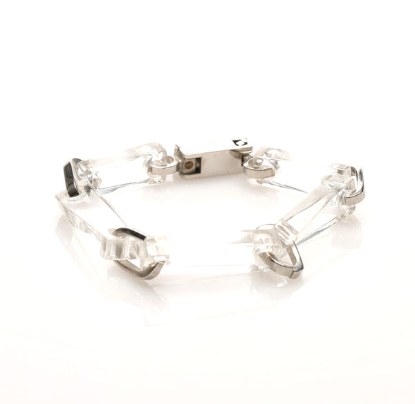 サルヴァトーレフェラガモ シルバー 透明 メタル ブレスレット レディース Salvatore Ferragamo 中古