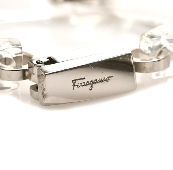 サルヴァトーレフェラガモ シルバー 透明 メタル ブレスレット レディース Salvatore Ferragamo 中古