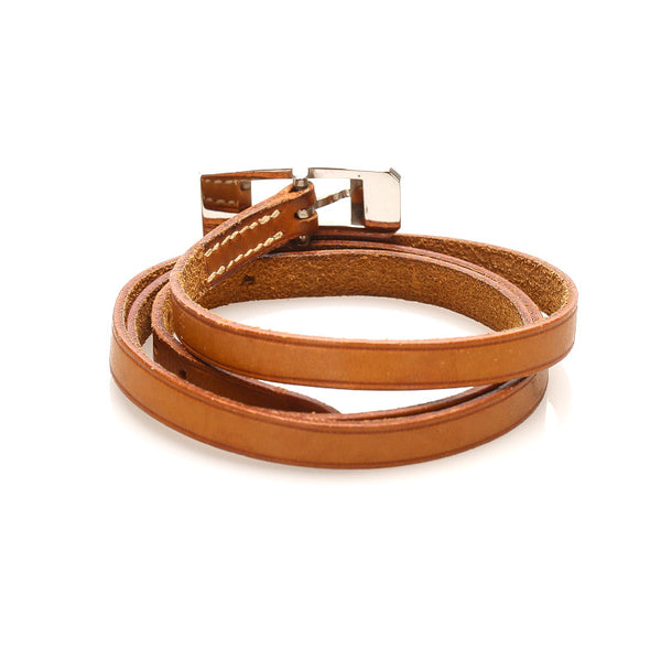 エルメス ブラウン レザー ブレスレット レディース HERMES 中古