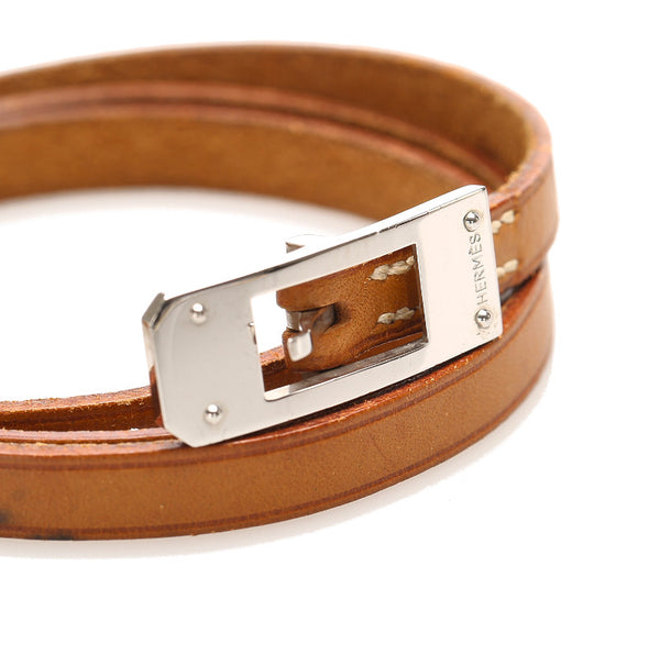 エルメス ブラウン レザー ブレスレット レディース HERMES 中古