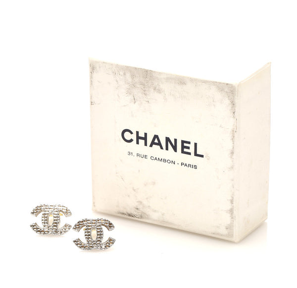 シャネル シルバー メタル ココマーク イヤリング レディース CHANEL 中古