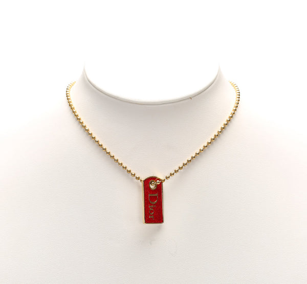 クリスチャンディオール ゴールド メッキ ネックレス レディース Christian Dior 中古