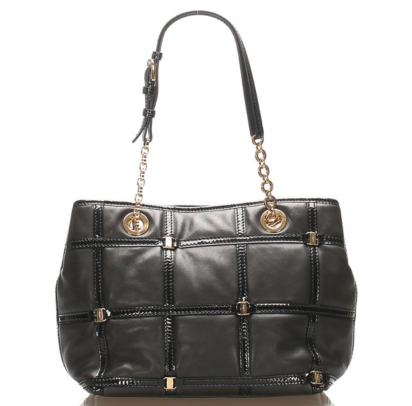 サルヴァトーレフェラガモ GG-21 C986 ブラック レザー ハンドバッグ レディース Salvatore Ferragamo 中古