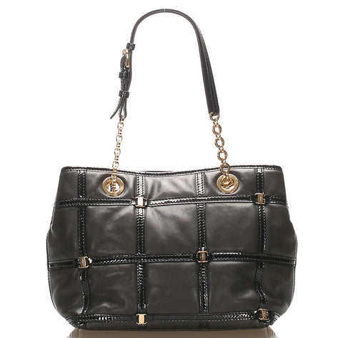 サルヴァトーレフェラガモ GG-21 C986 ブラック レザー ハンドバッグ レディース Salvatore Ferragamo 中古