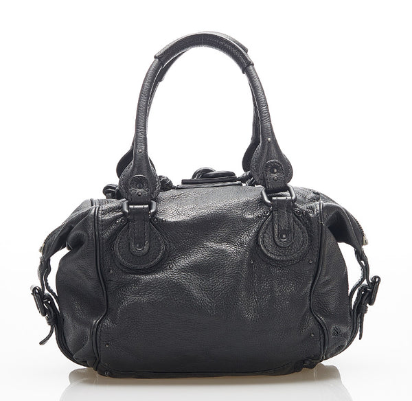 クロエ パティントン ブラック レザー ショルダーバッグ レディース Chloe 中古