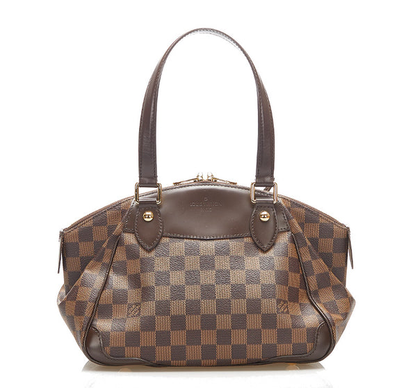 ルイ ヴィトン ダミエ ヴェローナPM N41117 ブラウン PVC レザー ショルダーバッグ レディース LOUIS VUITTON 中古