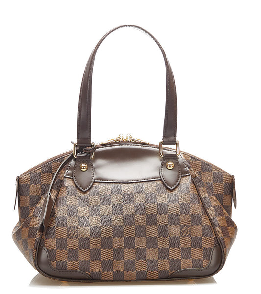 ルイ ヴィトン ダミエ ヴェローナPM N41117 ブラウン PVC レザー ショルダーバッグ レディース LOUIS VUITTON 中古