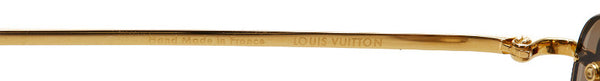 ルイ ヴィトン デスマヨキャットアイ Z0051U ゴールド ブラウン メッキ サングラス レディース LOUIS VUITTON 中古