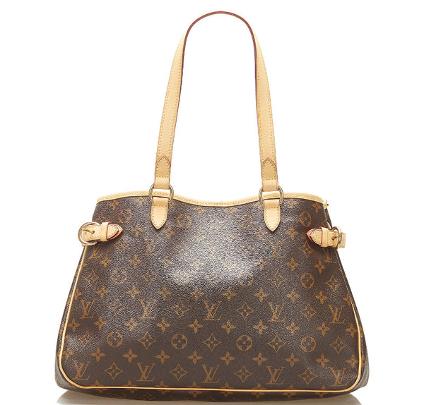 ルイ ヴィトン モノグラム バティニョール オリゾンタル M51154 ブラウン PVC レザー トートバッグ レディース LOUIS VUITTON 中古