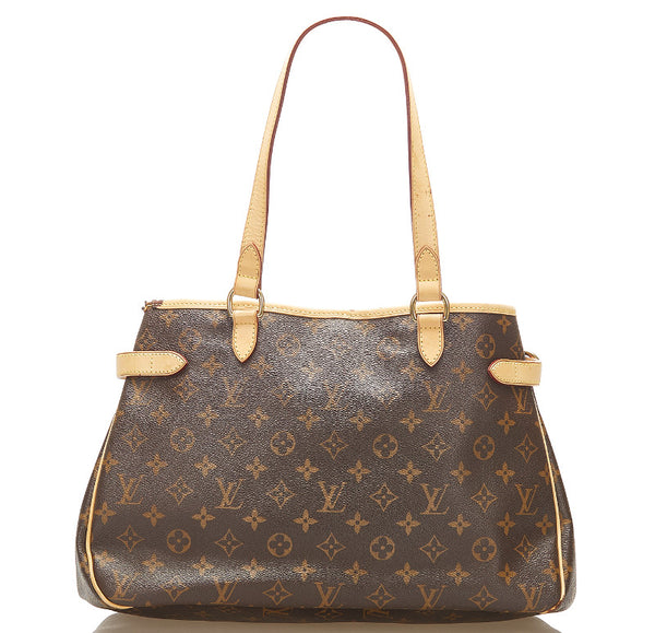 ルイ ヴィトン モノグラム バティニョール オリゾンタル M51154 ブラウン PVC レザー トートバッグ レディース LOUIS VUITTON 中古